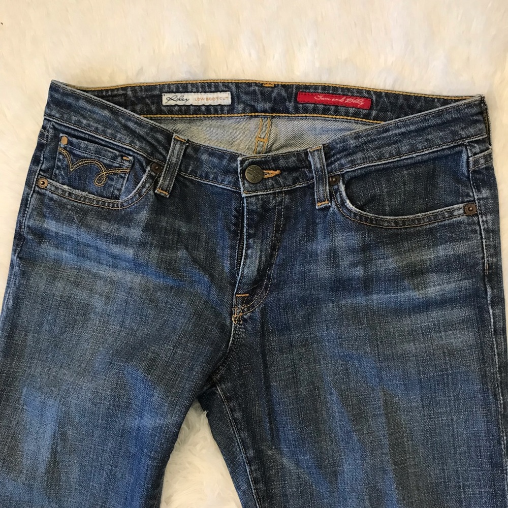 VINTAGE Sam and Billy womens denim blue jeans size 30L. (M8)